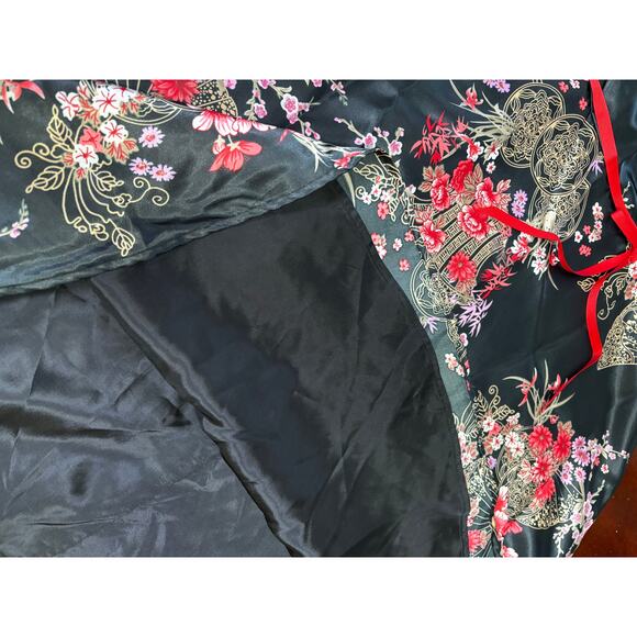 VTG CDC Rampage Asian Floral Print Satin Dress Sz 14 NWT Cocktail Party Wedding - Picture 9 of 11